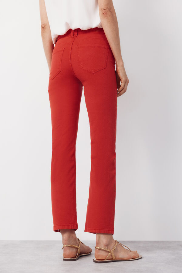Cortefiel Jacquard Jeans SENSATIONAL Red