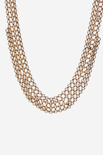 Cortefiel Maxi chains necklace Gold