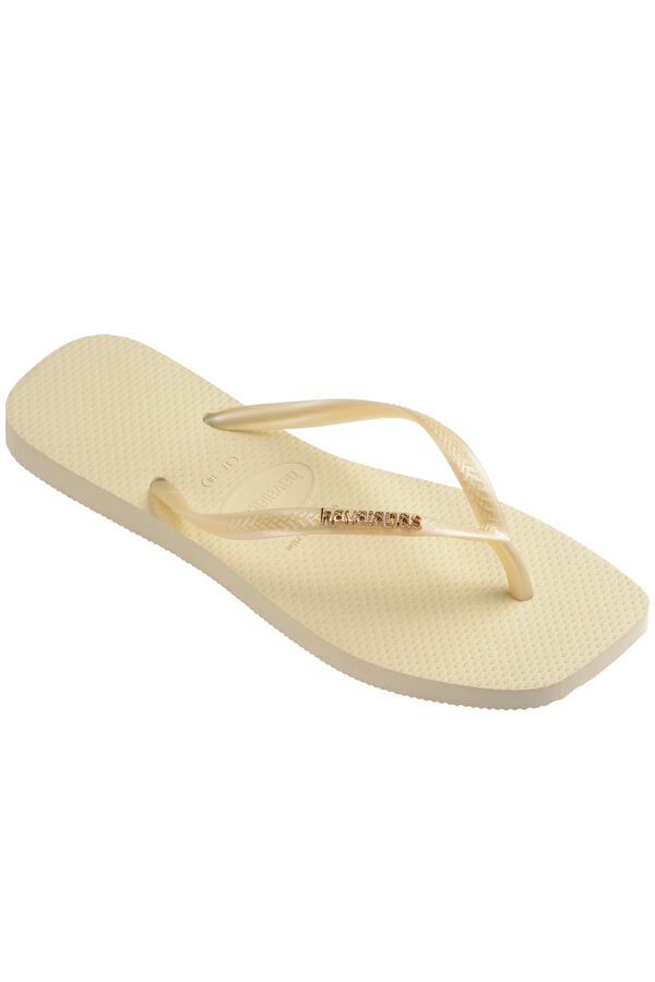 Havaianas Slim Square Logo Metallic Amarelo