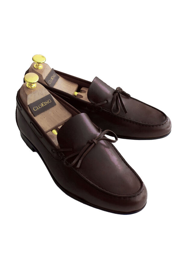 Cloking Sapato mocassin com fivela Castanho
