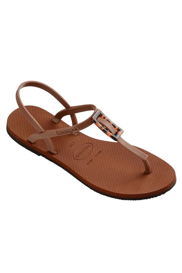 Cortefiel Havaianas You Paraty tortoiseshell buckle sandals Brown