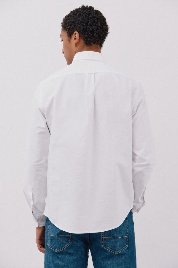 Cortefiel Plain oxford shirt White