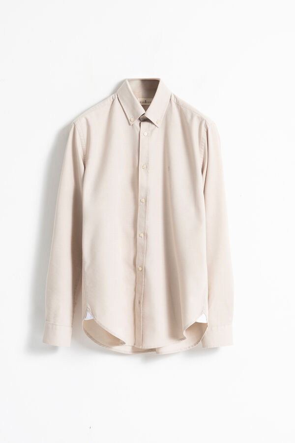 PuroEGO Slim fit Oxford shirt Beige