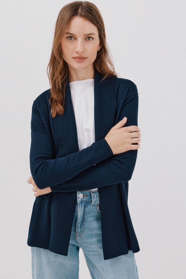 Cortefiel Cardigan with shawl neckline Navy