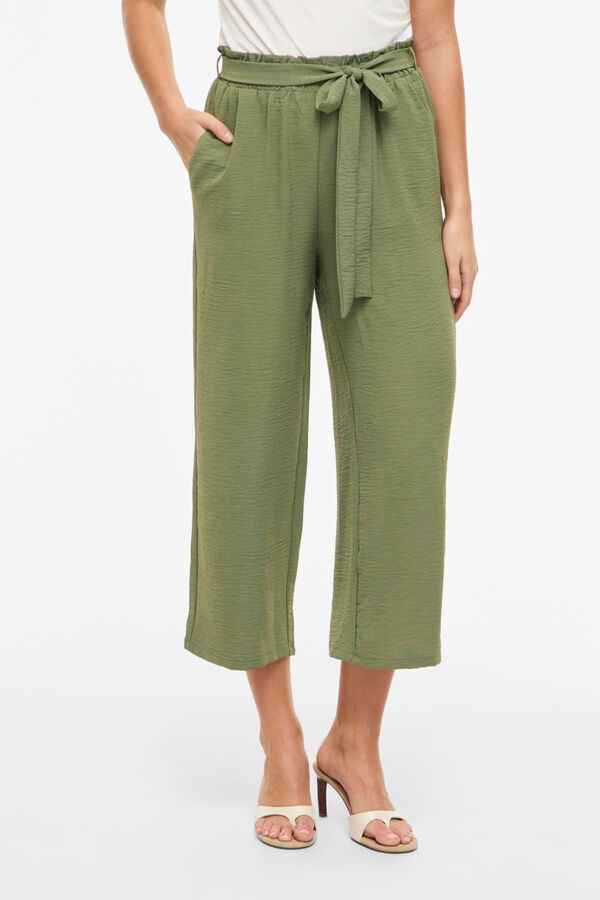 Vila Cal&ccedil;a culotte de cintura alta Verde