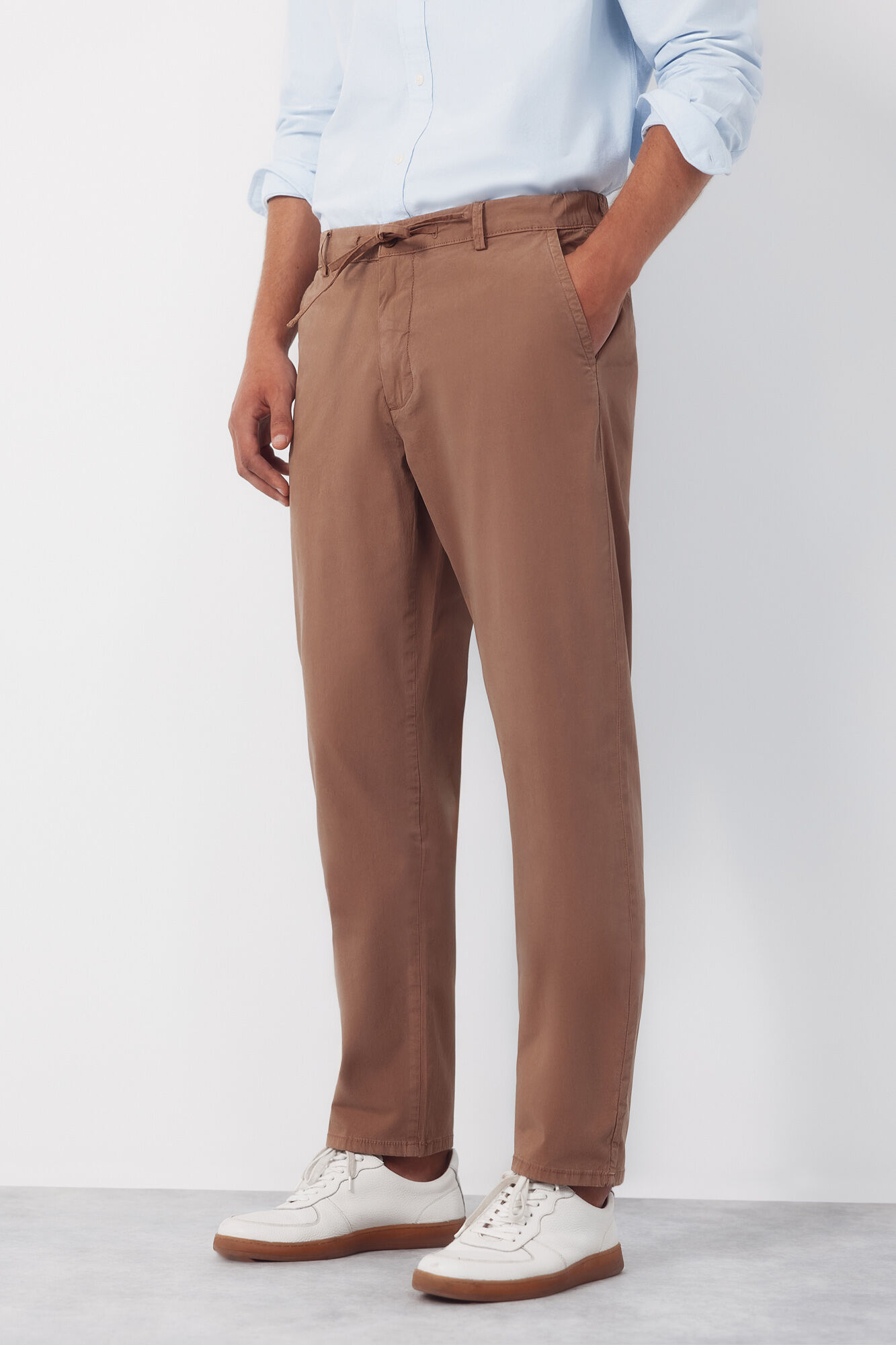 Cortefiel Poplin jogger with regular elastic