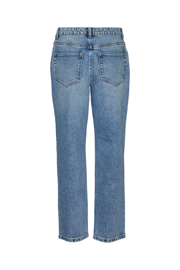 Cortefiel Straight-cut mid-rise jeans Blue
