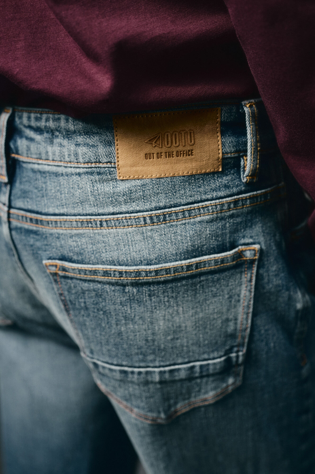 OOTO Cal&ccedil;a jeans de corte reto