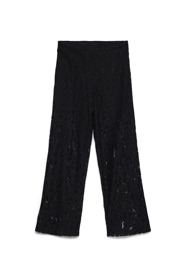 Vero Moda Cal&ccedil;a comprida de renda Preto