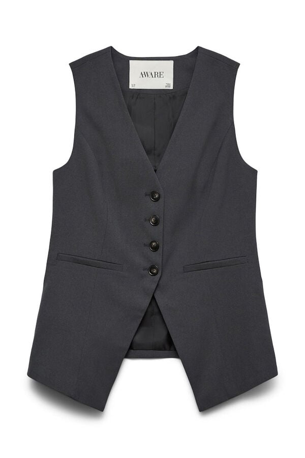 Vero Moda Colete com botões Cinzento