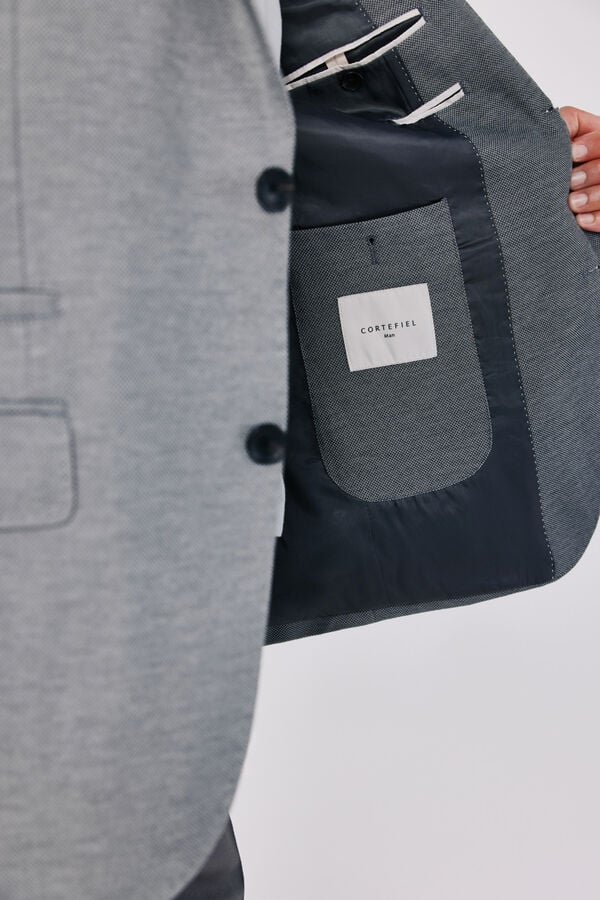 Cortefiel Basic knit blazer Dark grey
