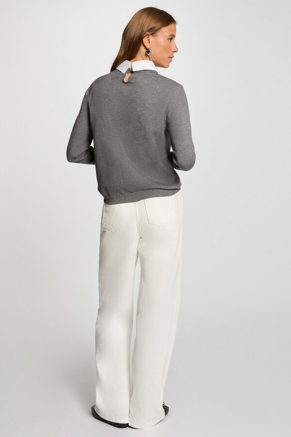 Morgan Gola com gola de camisola Cinzento