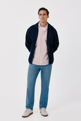 Cortefiel Zip fastening cardigan Navy