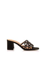 Maria Mare Woodit heeled sandal Black