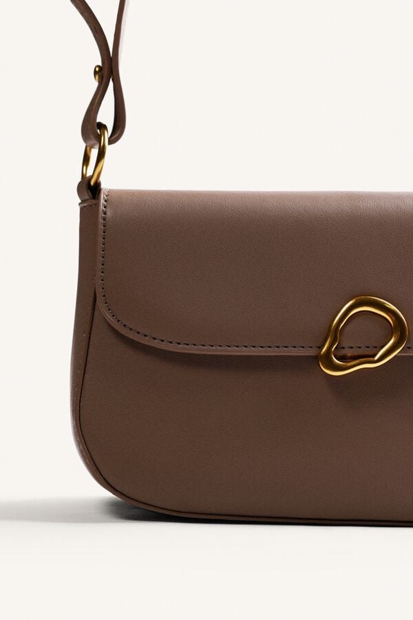 Gioseppo Crossbody bag with buckle Nude