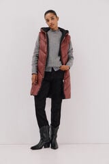 Cortefiel Long reversible gilet Maroon