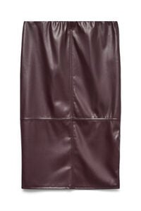 Vero Moda Curve Saia midi plus size de couro sintético