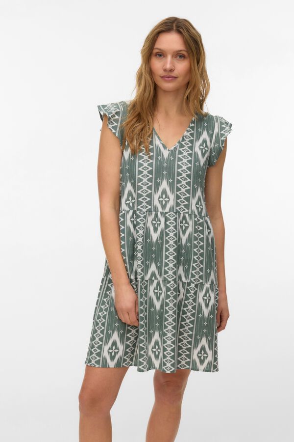 Vero Moda Linen short dress Green