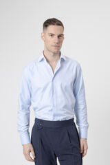 PuroEGO Camisa de vestir com gola de contraste Azul