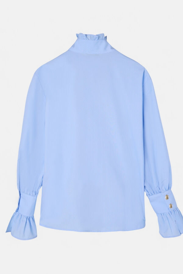 Silbon Camisa com detalhe de punho Azul