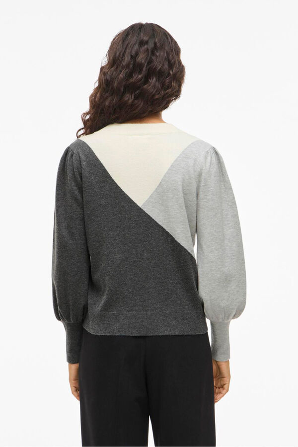 Vila Camisola de malha com viscose Cinzento