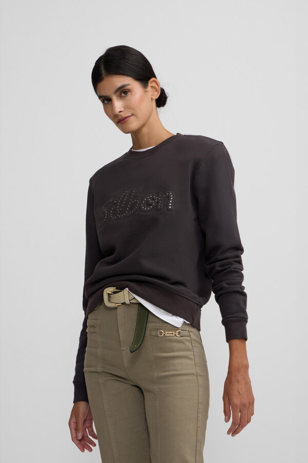 Silbon Sudadera silbon tachas Negro