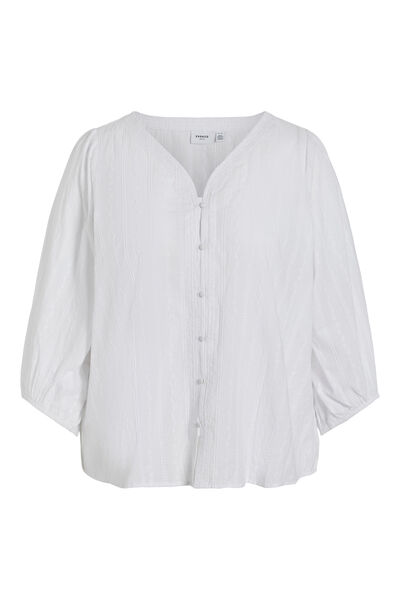 Cortefiel Curve half sleeve blouse White