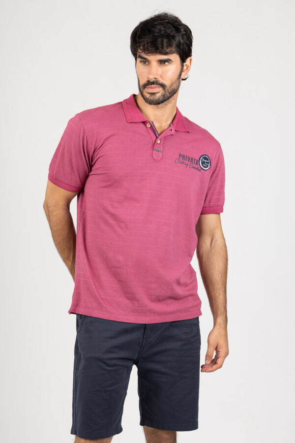 Privata Short sleeve polo shirt Fuchsia