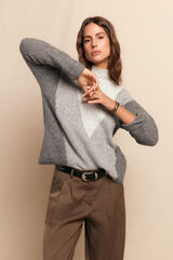 Slowlove Intarsia jumper Printed grey