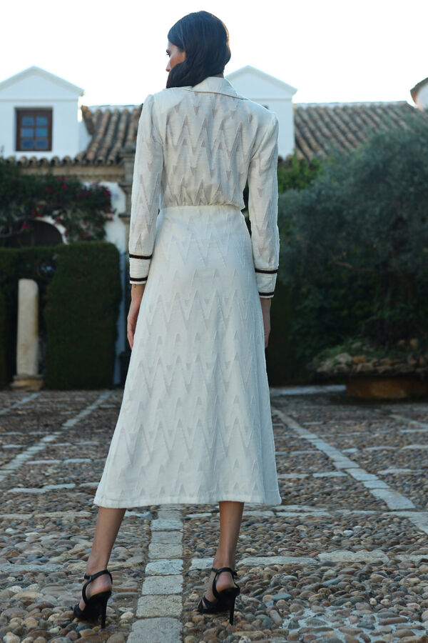 Panambi Vestido camisa com laçada Branco