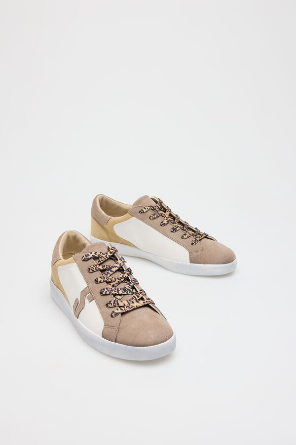 Cortefiel Sneaker piel Marfil