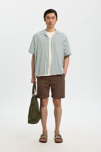 Selected Camisa curta com gola aberta