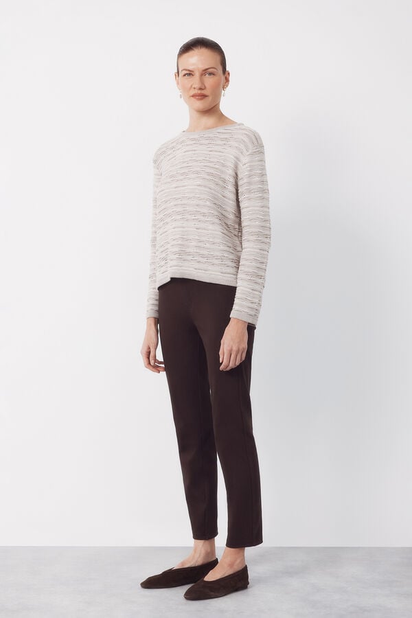 Cortefiel 5-pocket cut leggings Dark brown