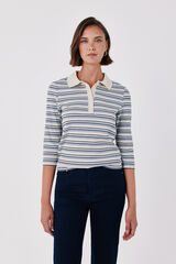 Cortefiel Striped polo shirt Navy