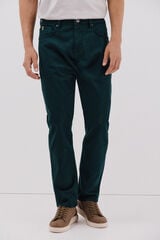 Cortefiel 5-pocket regular fit coloured trousers Dark green