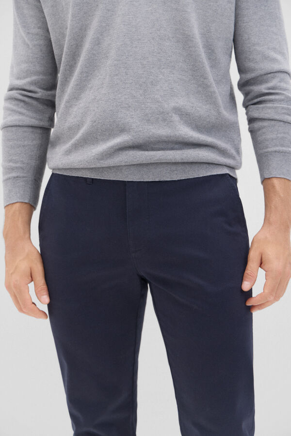 Cortefiel Pantalón chino slim fit Azul marino