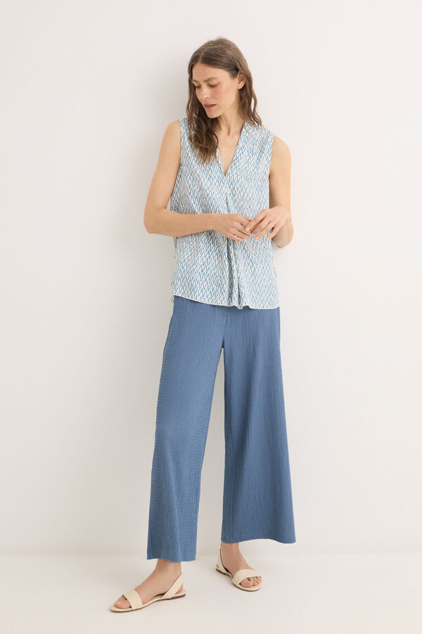 Cortefiel Blusa sin mangas Printed green