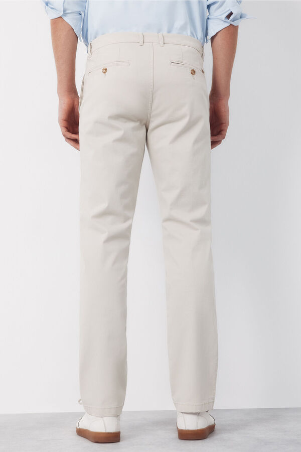 Cortefiel Slim fit chinos Beige