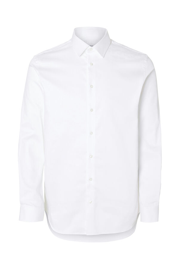 Selected Camisa social slim fit Branco