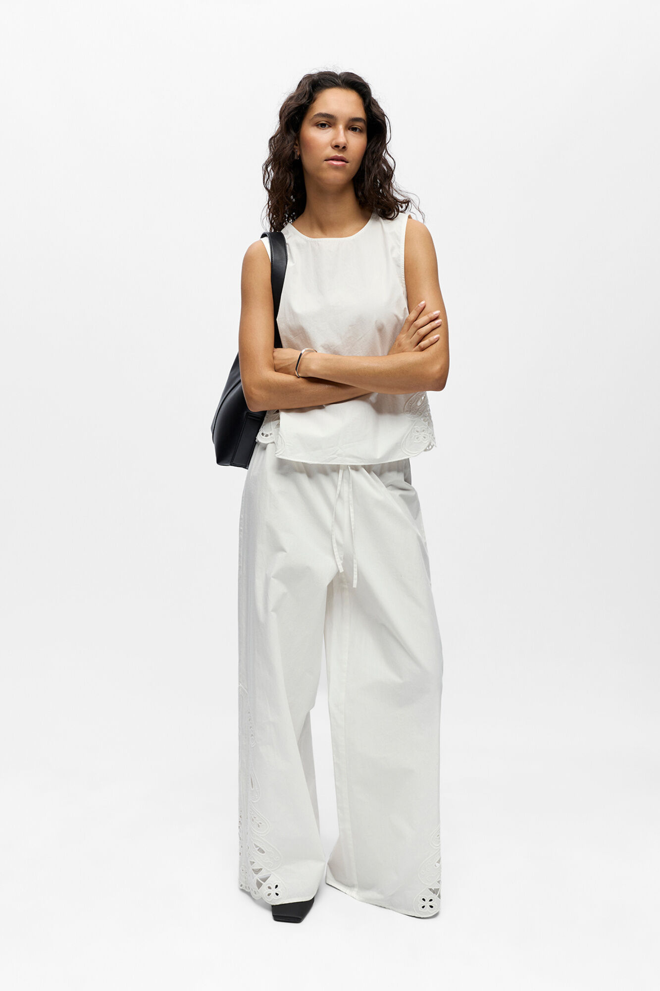 Object Embroidered cotton top