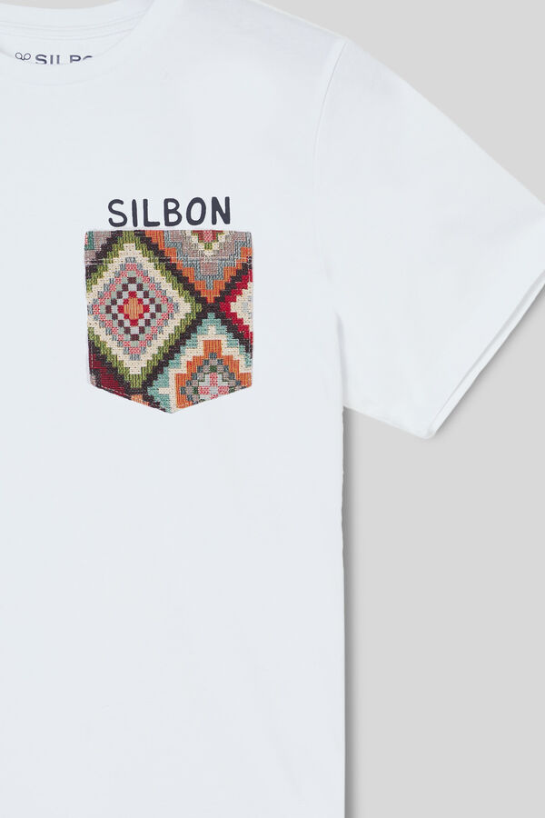 Silbon White apache pocket T-shirt White