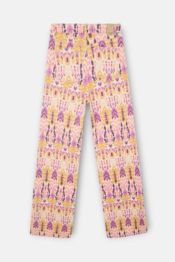 Silbon Cal&ccedil;as denim estampado ikat Subiu