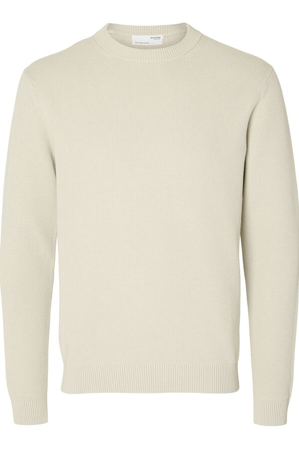 Selected Jersey estructura 100% algodón orgánico. Beige