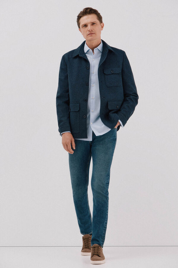 Cortefiel Knitted jersey-knit Navy