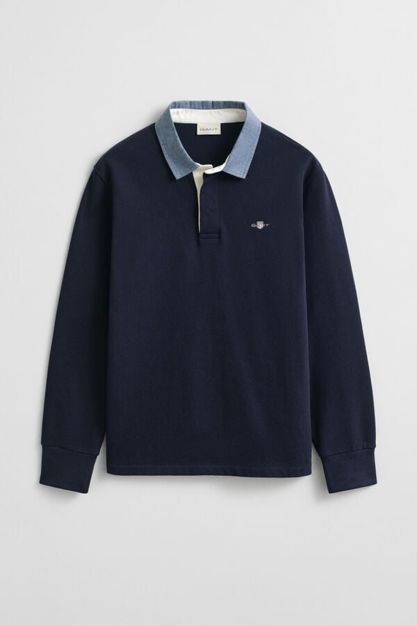 Gant Polo rugby cl&aacute;ssico Azul