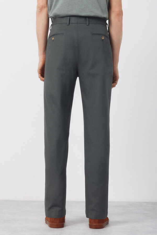 Cortefiel Cal&ccedil;a coordenada em mistura de linho Verde