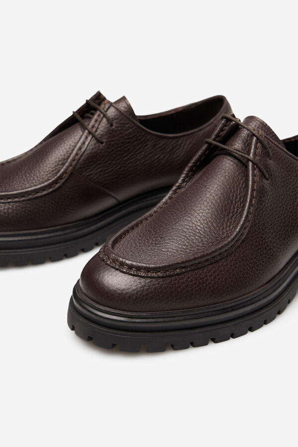 Cortefiel Lace-up trainers Dark brown