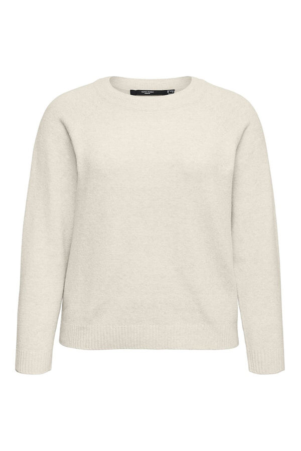 Vero Moda Curve Camisola grande de gola redonda  Tostado