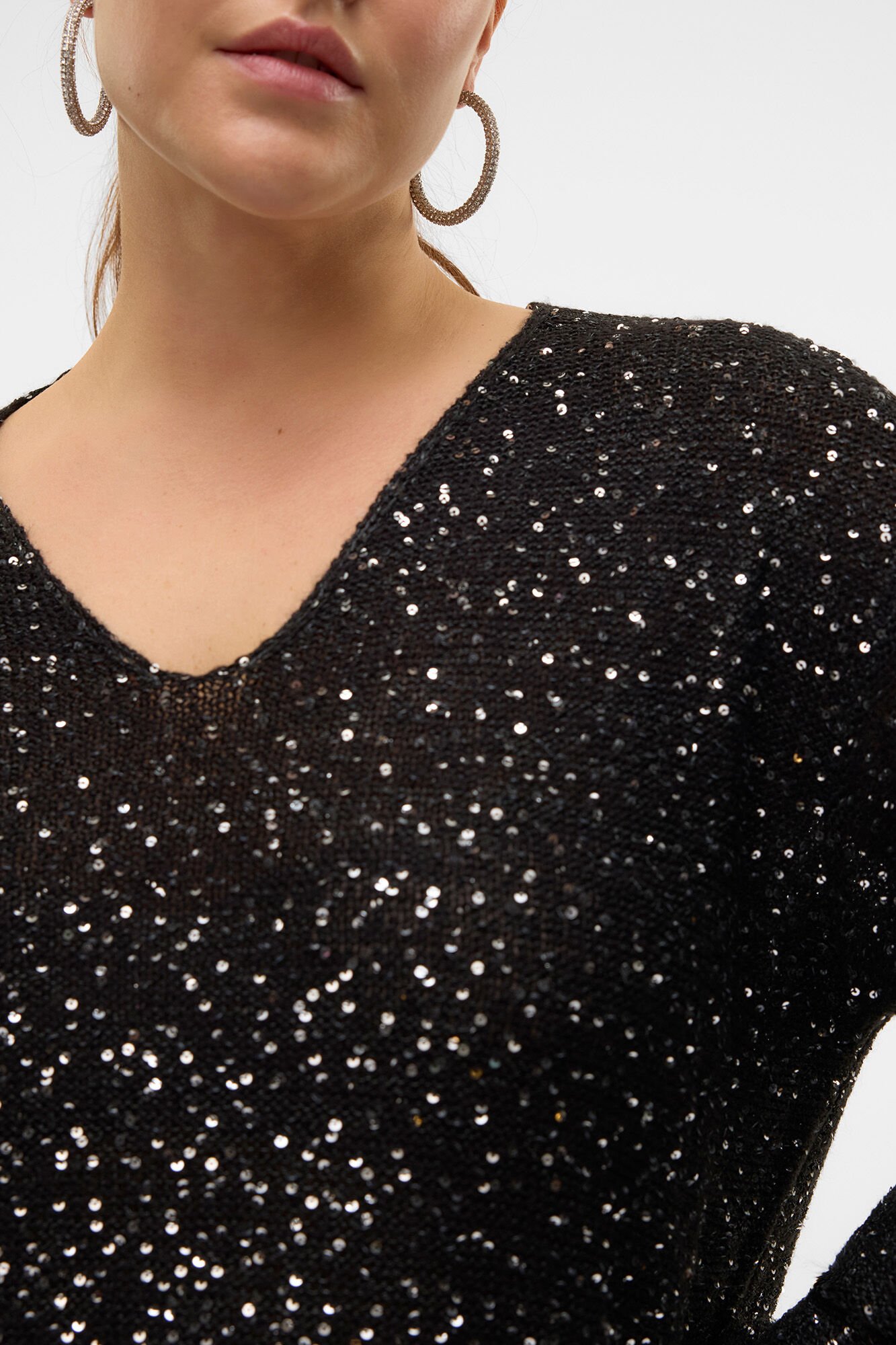 Plus size sequin sweater Women s jumpers and cardigans Cortefiel