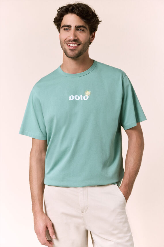 Camiseta gráfica lavada
